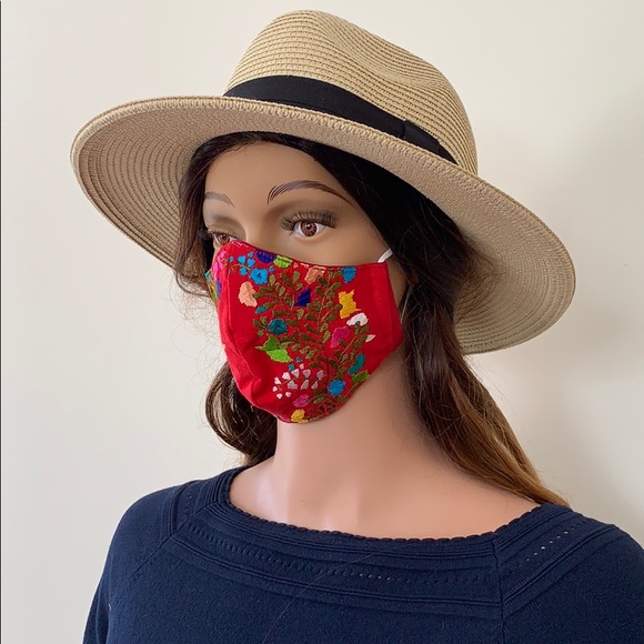 Reusable, Washable hand embroidered Face mask. - Picture 3 of 6
